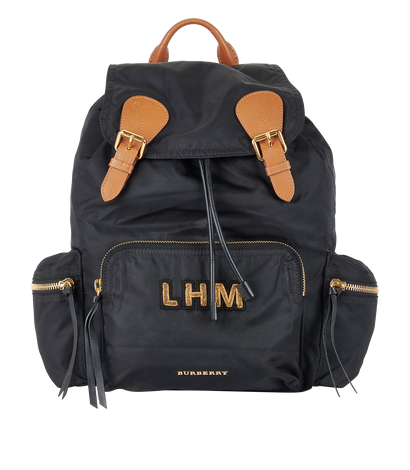 The Rucksack, &pound;250, Handbags, Black/Brown, Nylon, Front view
